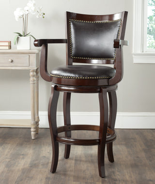 Safavieh Gitano Swivel Bar Stool Sierra Brown and Furniture  Feature