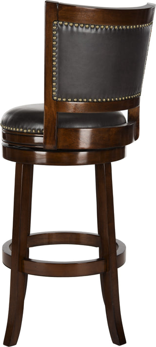 Safavieh Lazzaro Swivel Bar Stool Espresso and Brown Furniture 