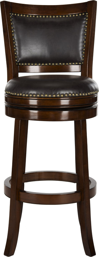 Safavieh Lazzaro Swivel Bar Stool Espresso and Brown Furniture main image