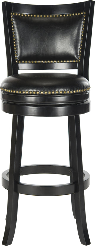 Safavieh Lazzaro Swivel Bar Stool Black Furniture main image