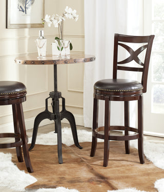 Safavieh Santino Swivel Bar Stool Sierra Brown and Furniture  Feature