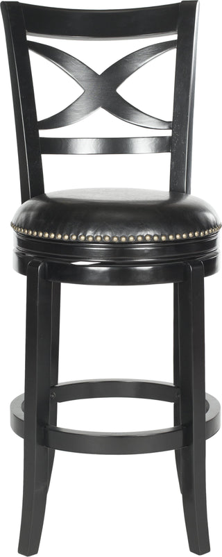 Safavieh Santino Swivel Bar Stool Black Furniture main image