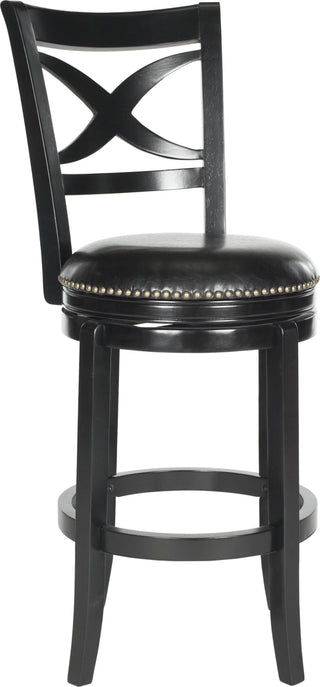 Safavieh Santino Swivel Bar Stool Black Furniture 