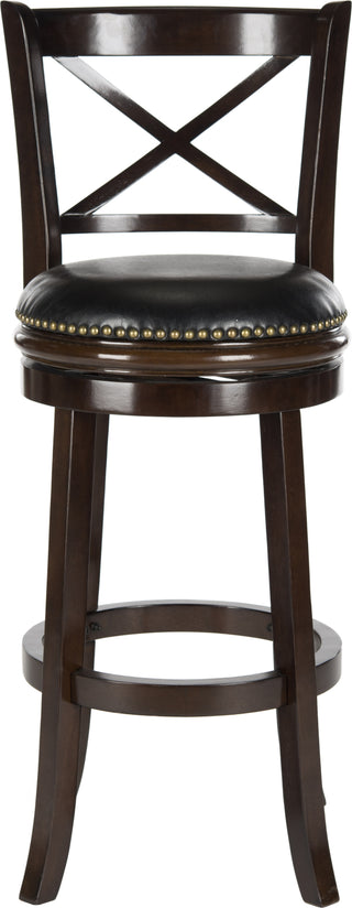 Safavieh Butler Swivel Bar Stool Cappuccino and Black Furniture main image