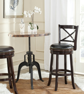 Safavieh Butler Swivel Bar Stool Cappuccino and Black Furniture  Feature