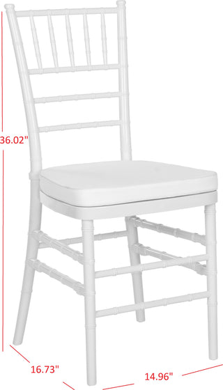 Safavieh Clear 17''H Carly Side Chair White Furniture 