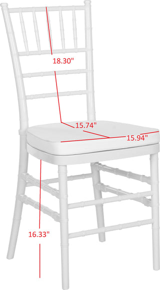 Safavieh Clear 17''H Carly Side Chair White Furniture 