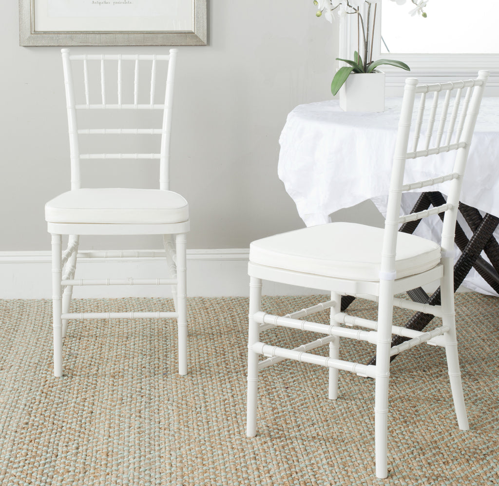 Safavieh Clear Carly Side Chair White  Feature