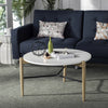 Safavieh Thyme Round Coffee Table White Furniture  Feature