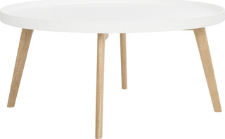 Safavieh Rue Round Coffee Table White Furniture 