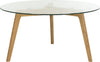 Safavieh Marjoram Round Glass Coffee Table Clear Furniture main image
