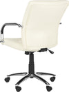 Safavieh Lysette Desk Chair Cream and Silver Furniture 