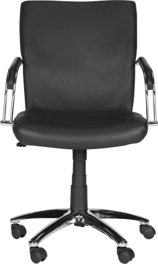 Safavieh Lysette Desk Chair Black and Silver Furniture main image