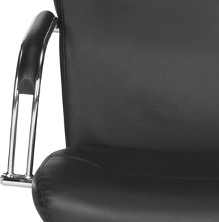 Safavieh Lysette Desk Chair Black and Silver Furniture 