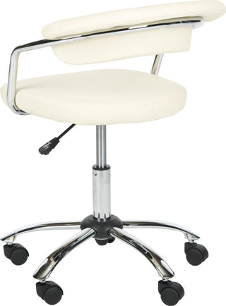 Safavieh Pier Desk Chair Cream and Silver Furniture 