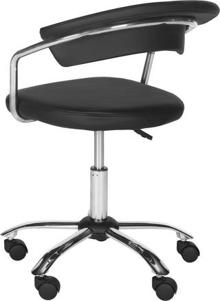 Safavieh Pier Desk Chair Black and Silver Furniture 