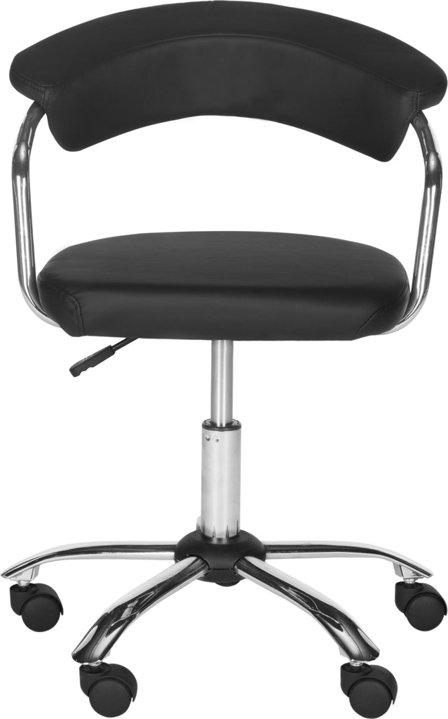 Safavieh Pier Desk Chair Black and Silver Furniture main image