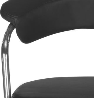 Safavieh Pier Desk Chair Black and Silver Furniture 