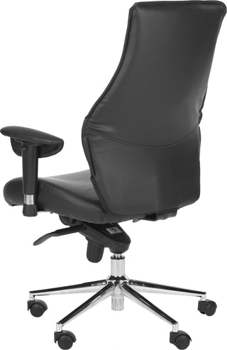 Safavieh Irving Desk Chair Black and Silver Furniture 