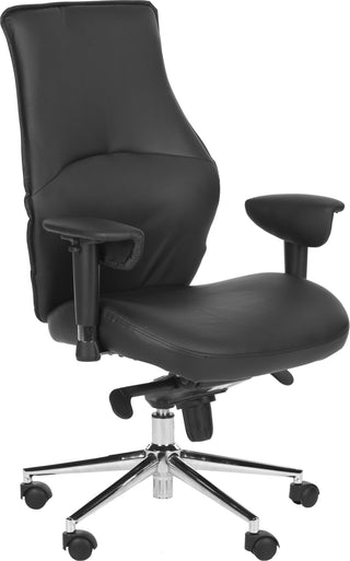 Safavieh Irving Desk Chair Black and Silver Furniture 