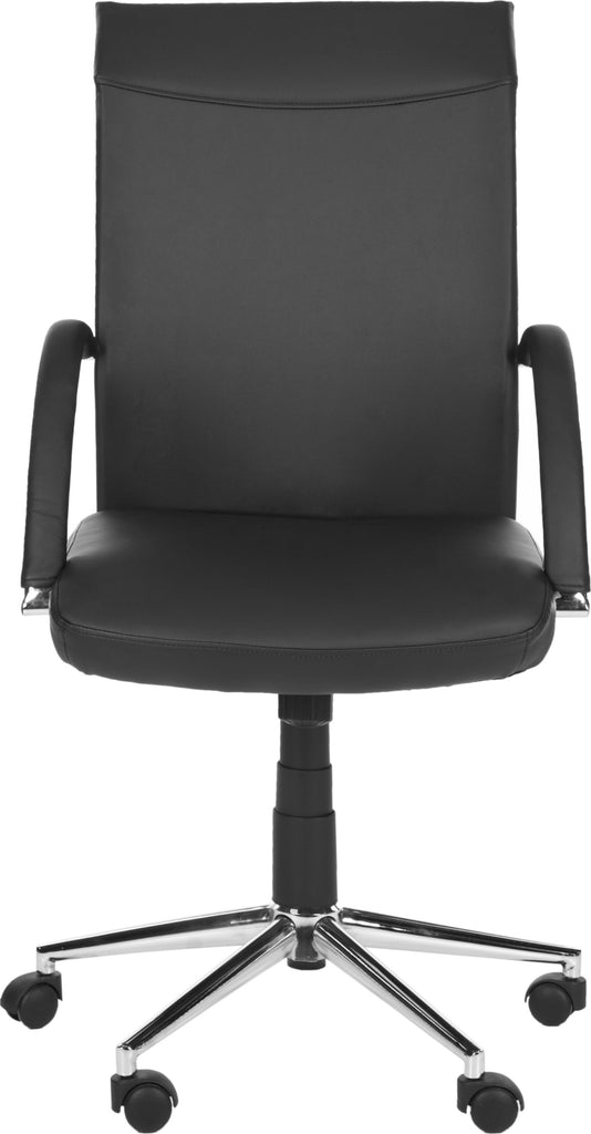 Safavieh Dejana Desk Chair Black and Silver Furniture main image