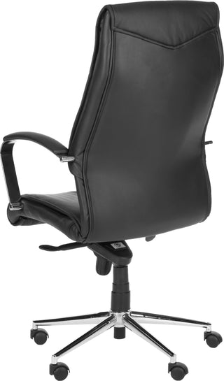 Safavieh Fernando Desk Chair Black and Silver Furniture 