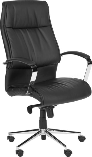 Safavieh Fernando Desk Chair Black and Silver Furniture 