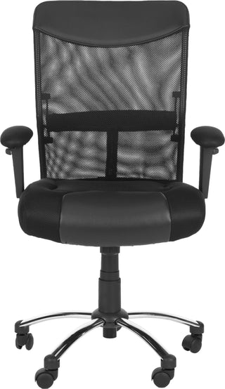 Safavieh Bernard Desk Chair Black and Silver Furniture main image