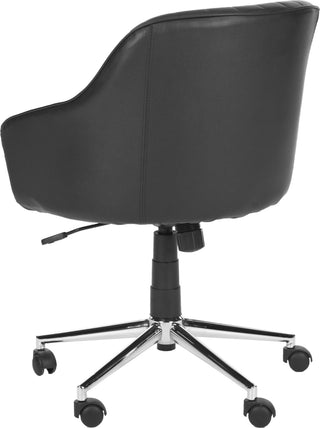 Safavieh Hilda Desk Chair Black and Silver Furniture 