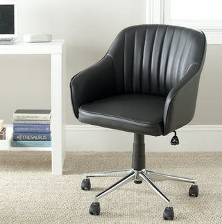 Safavieh Hilda Desk Chair Black and Silver Furniture  Feature