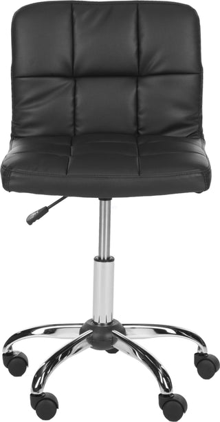 Safavieh Brunner Desk Chair Black and Silver Furniture main image