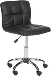 Safavieh Brunner Desk Chair Black and Silver Furniture 