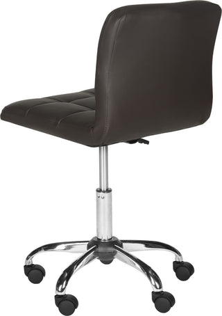 Safavieh Brunner Desk Chair Brown and Silver Furniture 