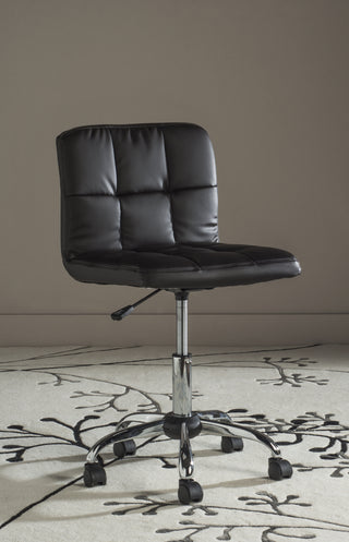 Safavieh Brunner Desk Chair Brown and Silver Furniture  Feature