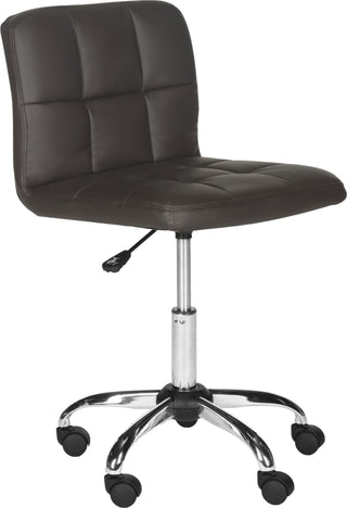 Safavieh Brunner Desk Chair Brown and Silver Furniture 