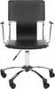 Safavieh Kyler Desk Chair Black and Silver Furniture main image