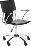 Safavieh Kyler Desk Chair Black and Silver Furniture 