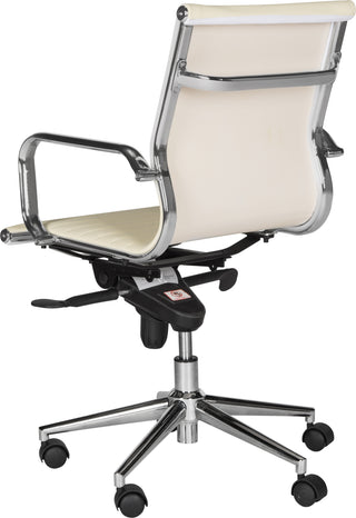 Safavieh Loreley Desk Chair White and Silver Furniture 