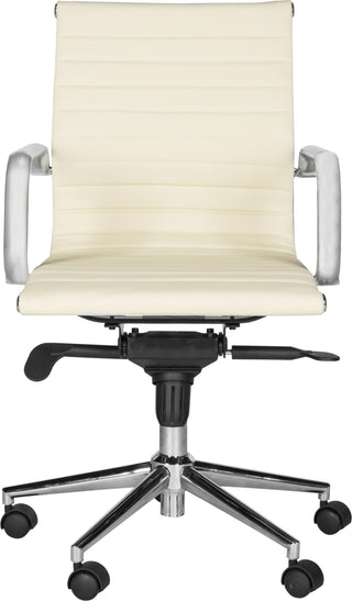 Safavieh Loreley Desk Chair White and Silver Furniture main image