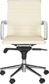 Safavieh Loreley Desk Chair White and Silver Furniture Main