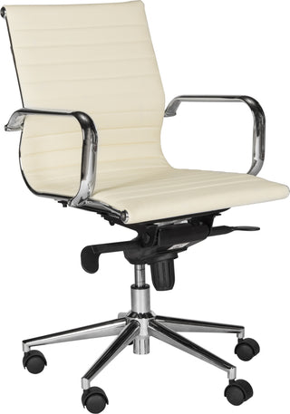 Safavieh Loreley Desk Chair White and Silver Furniture 