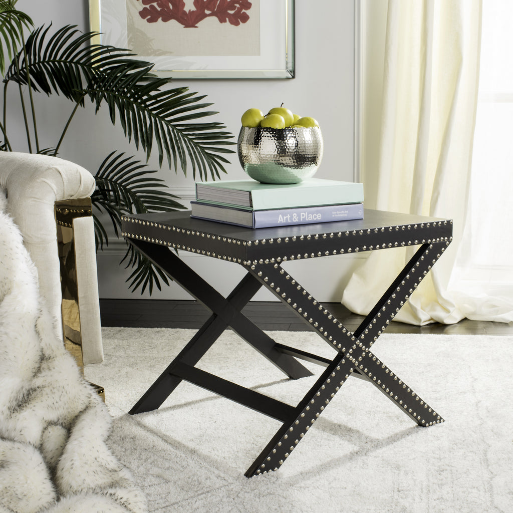 Safavieh Jeanine X End Table Grey Furniture  Feature