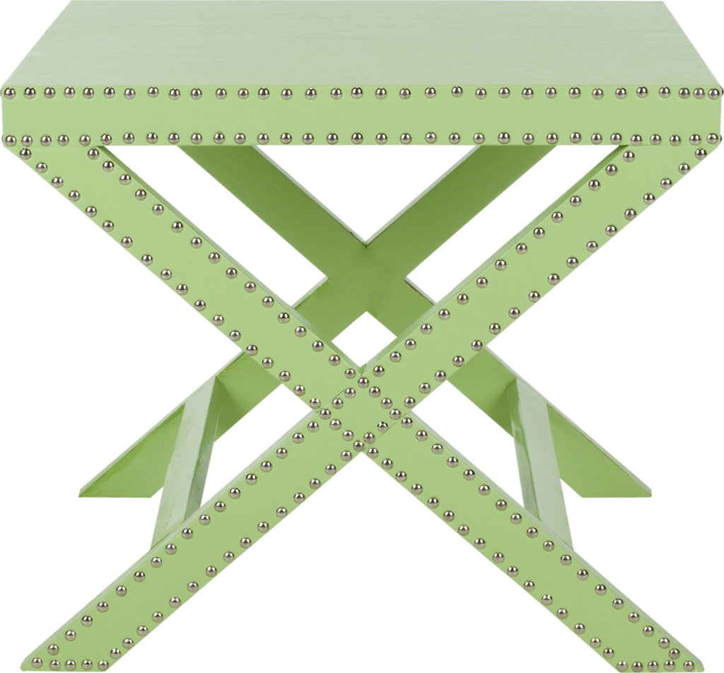 Safavieh Jeanine X End Table Light Green Furniture main image