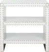 Safavieh Lacey Two Tier Side Table White Crocodile Furniture main image