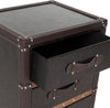 Safavieh Norman Three Drawer Rolling Chest/Black-Brown Black and Brown Silver Furniture 