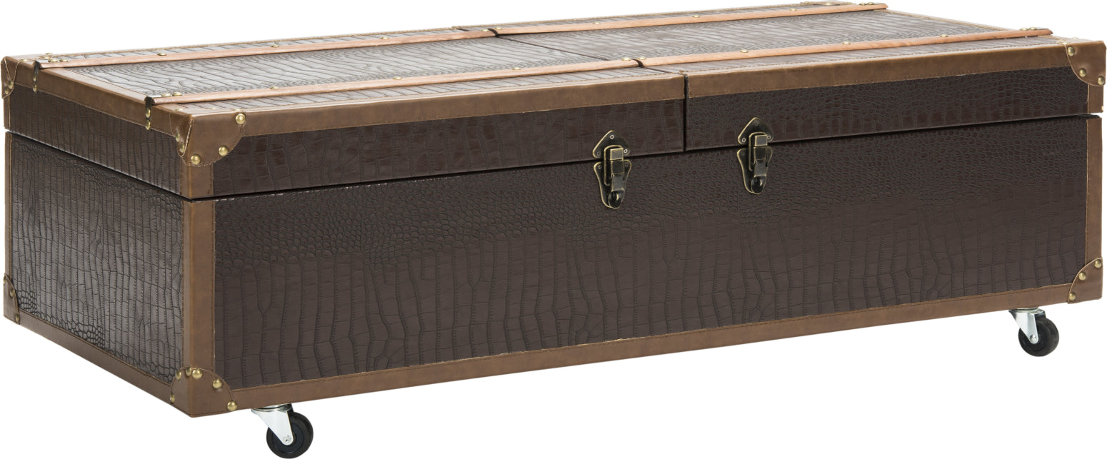 Safavieh Zoe Coffee Table Storage Trunk With Wine Rack Grey – Incredible  Rugs and Decor