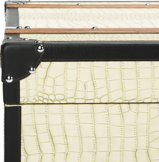 Safavieh Zoe Coffee Table Storage Trunk With Wine Rack Cream Furniture 