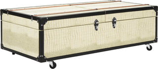 Safavieh Zoe Coffee Table Storage Trunk With Wine Rack Cream Furniture 