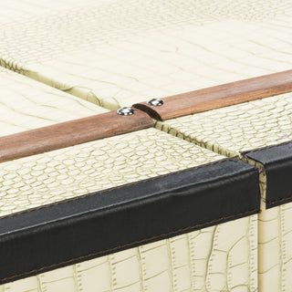 Safavieh Zoe Coffee Table Storage Trunk With Wine Rack Cream Furniture 