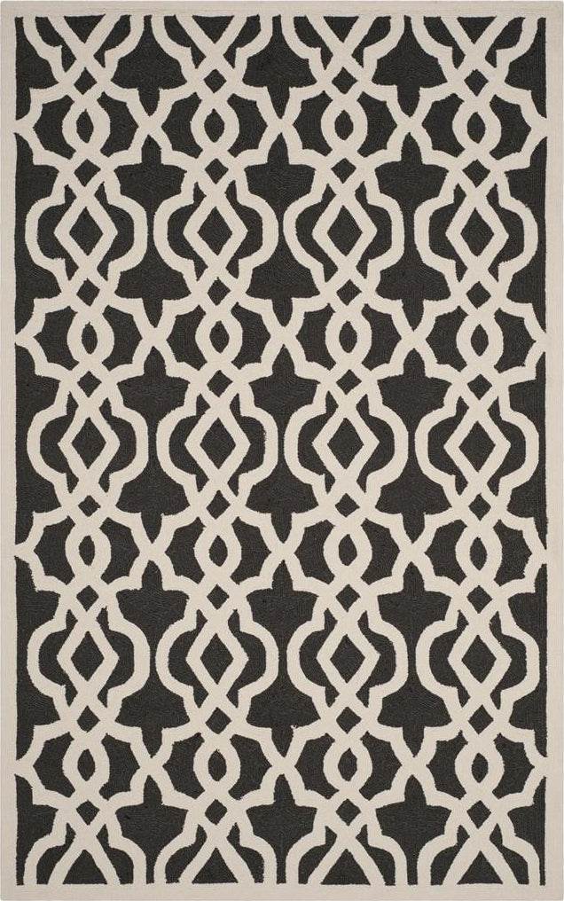 Safavieh Four Seasons Chloe Outdoor Anthracite/Ivory Area Rug main image